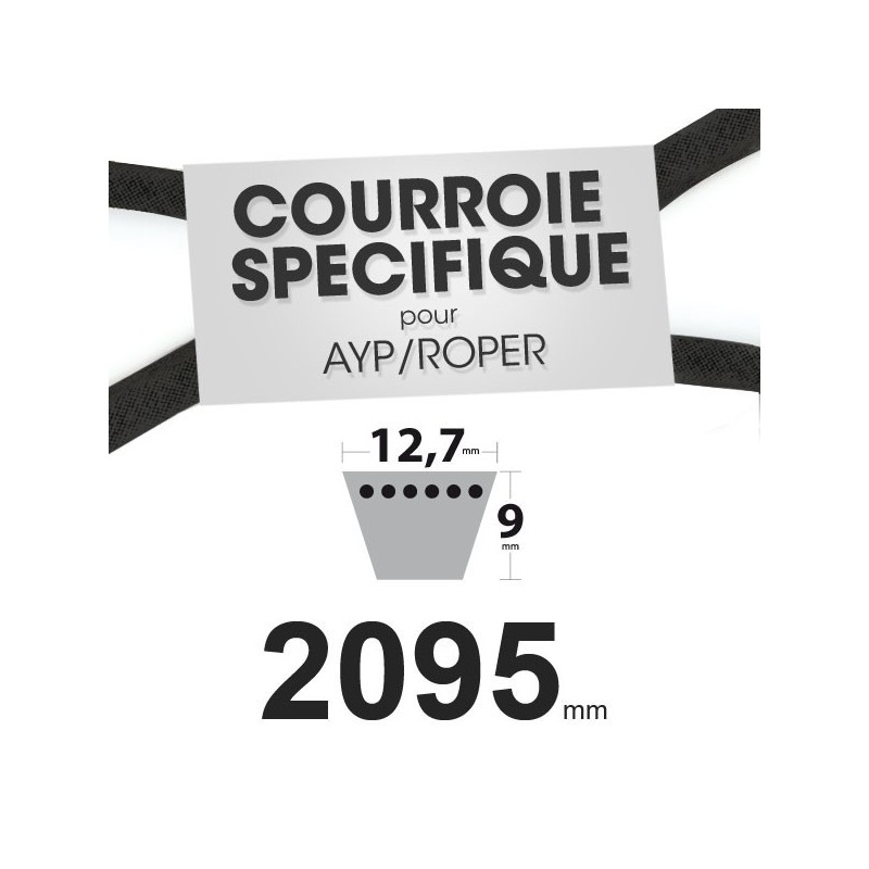 Courroie spécifique AYP/Roper 140067. 12,7 mm x 2095 mm.