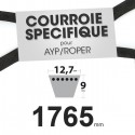 Courroie tondeuse spécifique AYP/Roper 62828. 12,7 mm x 1765 mm.