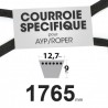 Courroie spécifique AYP/Roper 62828. 12,7 mm x 1765 mm.