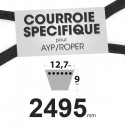 Courroie tondeuse spécifique AYP/Roper 131006. 12,7 mm x 2495 mm.