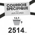 Courroie tondeuse spécifique AYP/Roper 110883X. 12,7 mm x 2514 mm.