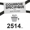 Courroie spécifique AYP/Roper 110883X. 12,7 mm x 2514 mm.