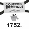 Courroie spécifique AYP/Roper 106412X. 12,7 mm x 1752 mm.