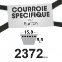 Courroie tondeuse spécifique Bunton PL7014. 15,8 mm x 2372 mm.
