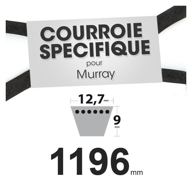 Courroie spécifique Murray 37 x 66. 12,7 mm x 1196 mm.