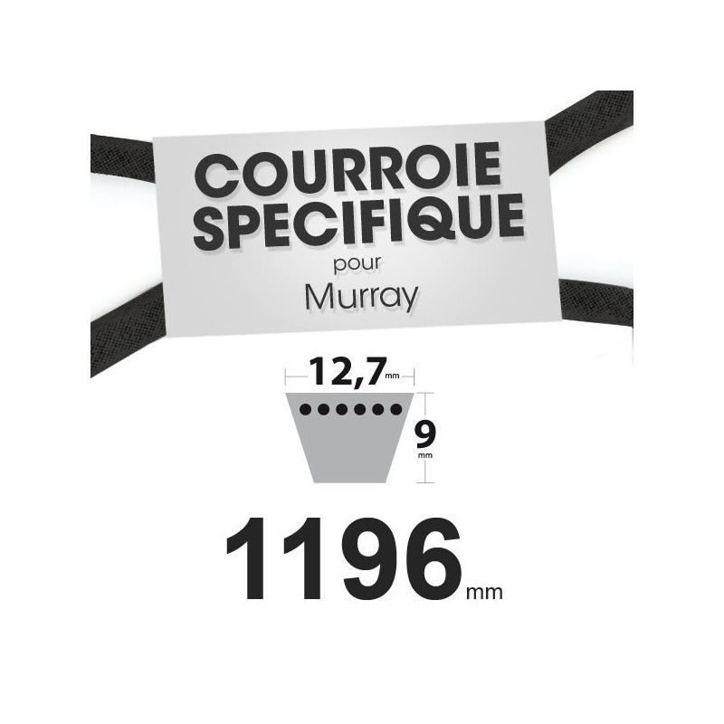 Courroie spécifique Murray 37 x 66. 12,7 mm x 1196 mm.