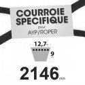 Courroie tondeuse spécifique AYP/Roper 140218. 12,7 mm x 2146 mm.