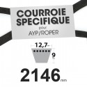 Courroie tondeuse spécifique AYP/Roper 140218, Husqvarna et Snapper. 12,7 mm x 2146 mm.
