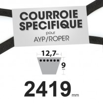 Courroie spécifique AYP/Roper 138255, 130801. 12,7 mm x 2419 mm.