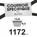 Courroie tondeuse spécifique Bobcat PLO861. 15,8 mm x 1172 mm.
