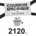 Courroie tondeuse spécifique AYP/Roper 139573. 12,7 mm x 2120 mm.