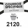 Courroie spécifique AYP/Roper 139573. 12,7 mm x 2120 mm.