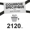Courroie spécifique AYP/Roper 137153 et 139573. 12,7 mm x 2120 mm.