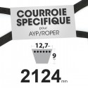 Courroie tondeuse spécifique AYP/Roper 158818. 12,7 mm x 2124 mm.