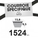 Courroie tondeuse spécifique MTD 7540439. 15,8 mm x 1524 mm.