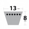 Courroie A112 Trapézoïdale. 13 mm x 2895 mm.