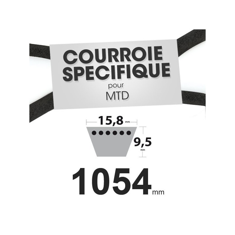 Courroie spécifique MTD 7540468. 15,8 mm x 1054 mm.