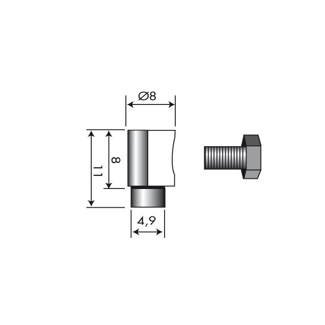 Serre câble pour cable jusqu'à Ø 2,5 mm (vendu par 10)