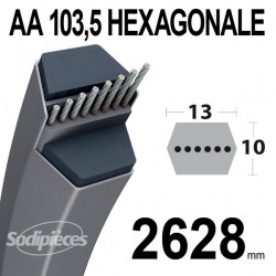 Courroie AA103.5 Héxagonale. 13 mm x 2628 mm.