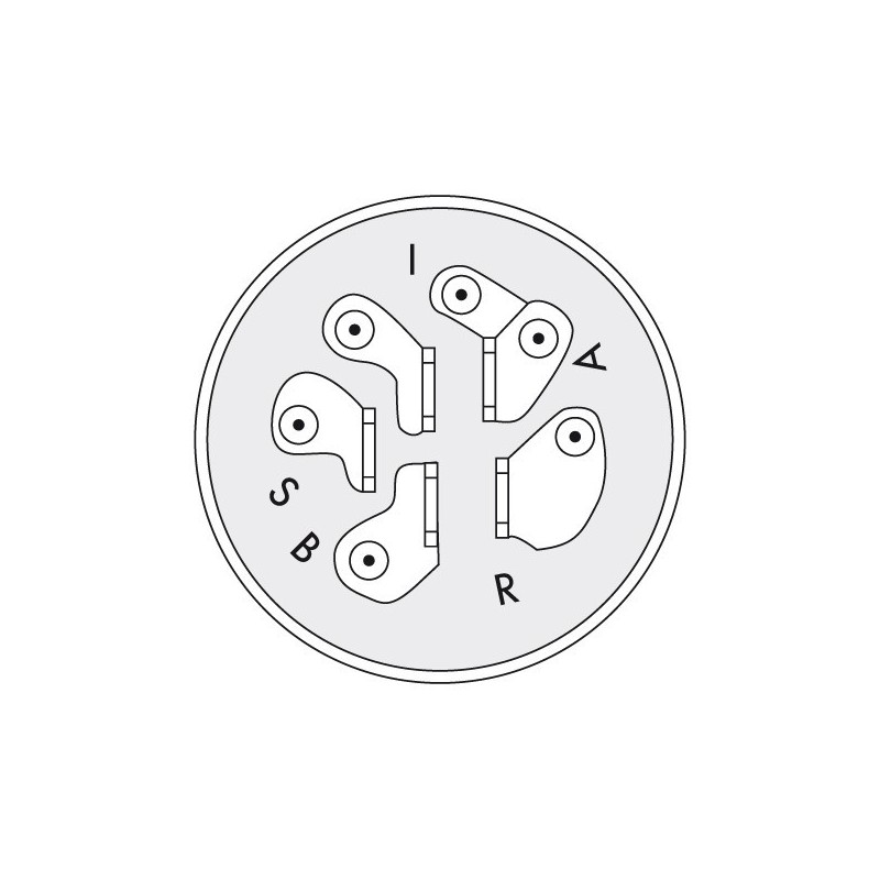 Contacteur à clé 5 bornes. Allumage à batterie