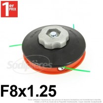 Tête débroussailleuse 3 fils F8x1,25 gauche  écrou alu