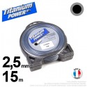 Fil débroussailleuse Titanium ®. Coque rond 2.5 mm x 15 m