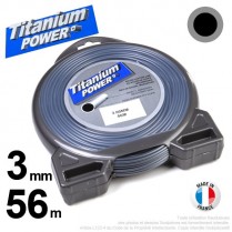 Fil débroussailleuse Titanium ®. Coque rond 3 mm x 56 m