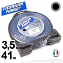 Fil débroussailleuse Titanium ®. Coque rond 3.5 mm x 41 m