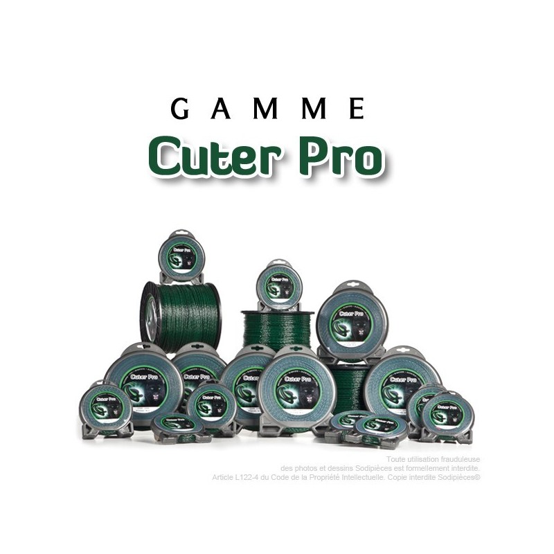 Fil débroussailleuse Cuter' Pro ®. Bobine 3 mm x 168 m