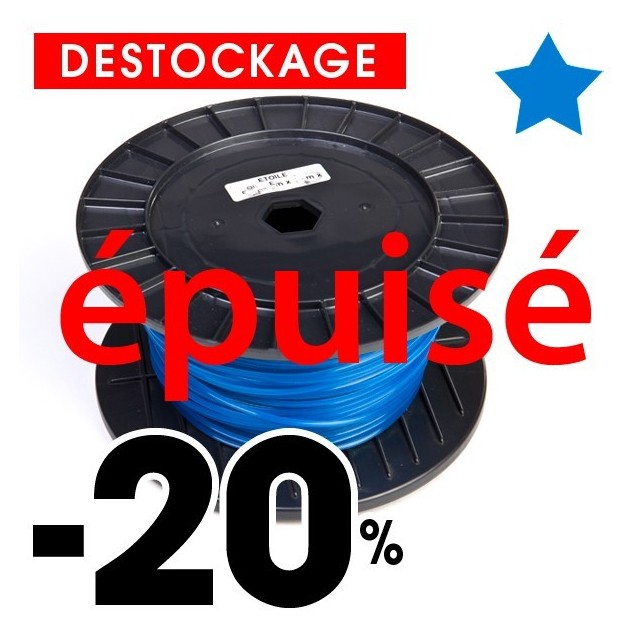 Fil à Prix Promo. Etoilé bleu. Bobine 2,65 mm x 150 m