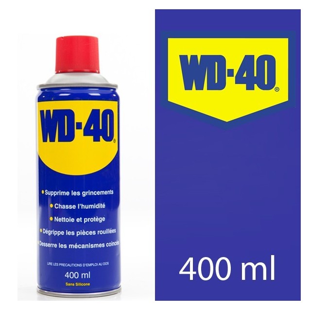 WD 40. Protège, dégrippe, nettoie, lubrifie. 400 ml