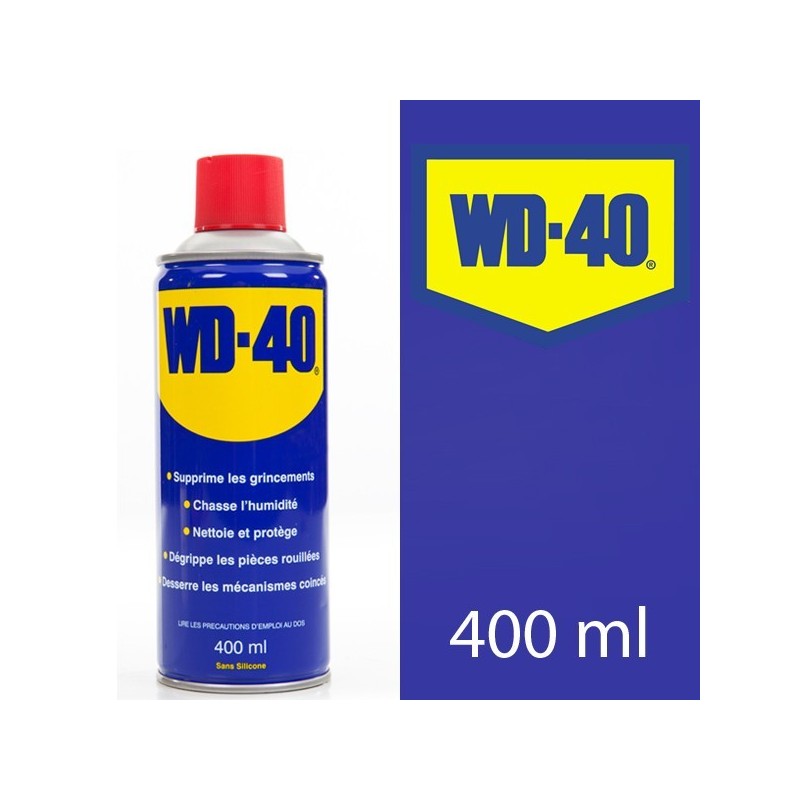 WD 40. Protège, dégrippe, nettoie, lubrifie. 400 ml