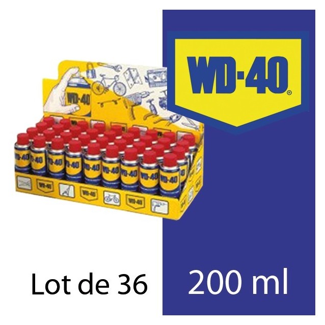 WD 40. Protège, dégrippe, lubrifie. Présentoir 36 x 200 ml