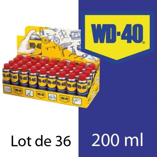 WD 40. Protège, dégrippe, lubrifie. Présentoir 36 x 200 ml