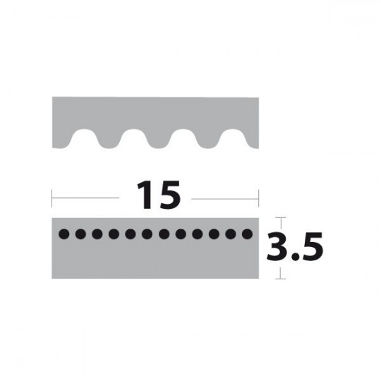 Courroie dentée RENFORCEE 450-5MGT3-15 Gates