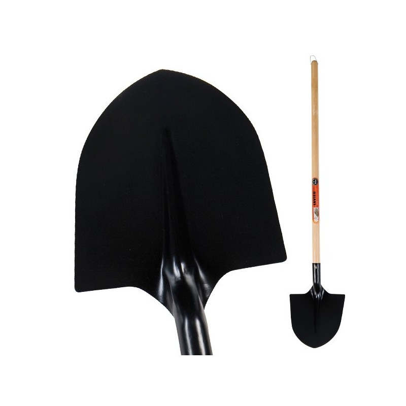 Pelle ronde trempée 27 cm longueur du manche 110 cm