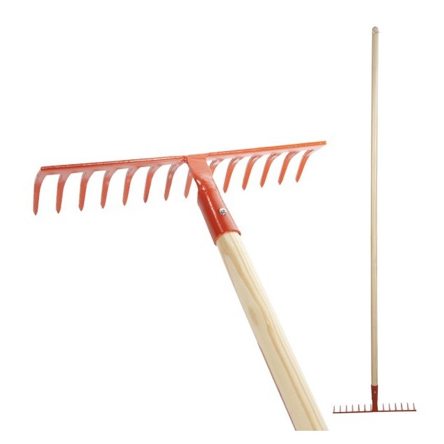 Rateau à douille forgée 14 dents courbées