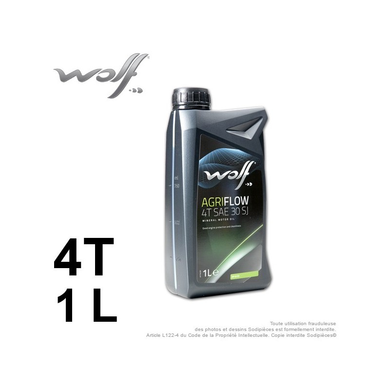 Huile moteur Agriflow 4 Temps. 1 L. SAE30