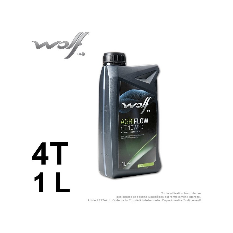 Huile moteur Agriflow 4 Temps. 1 L. 10W30