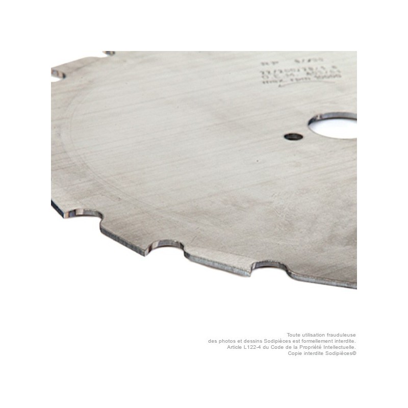 Lame 22 dents à gouges Ø 200 mm. Al 20 mm. Ep 1,6 mm