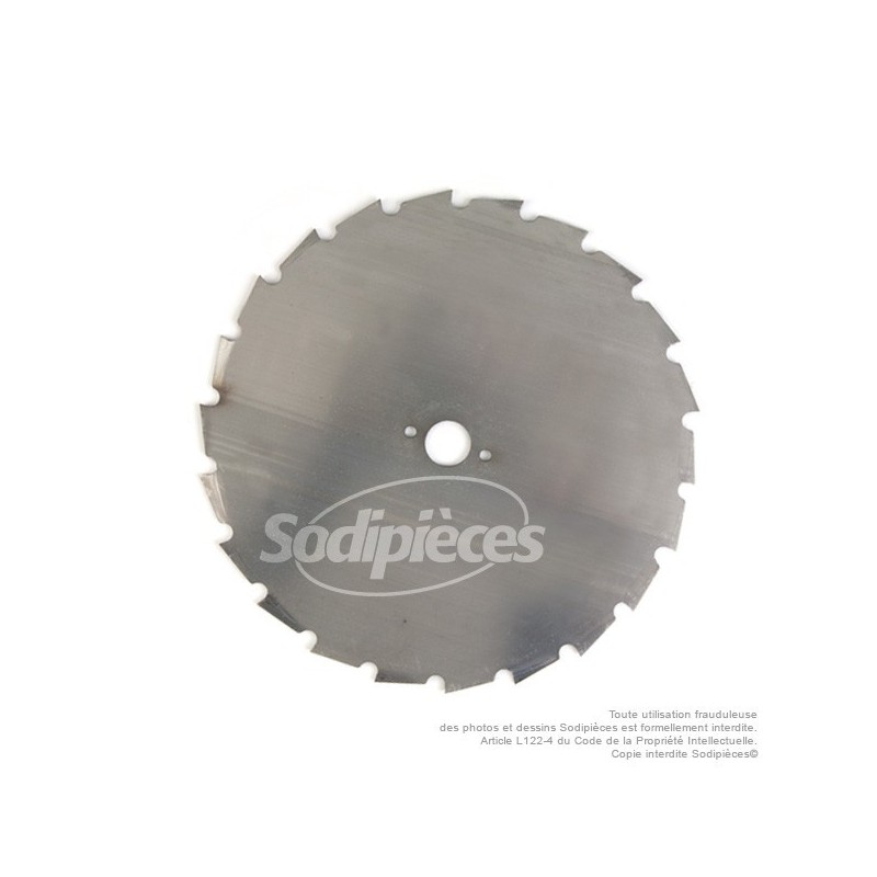Lame 24 dents à gouges Ø de coupe 225 mm. Ale : 20 mm