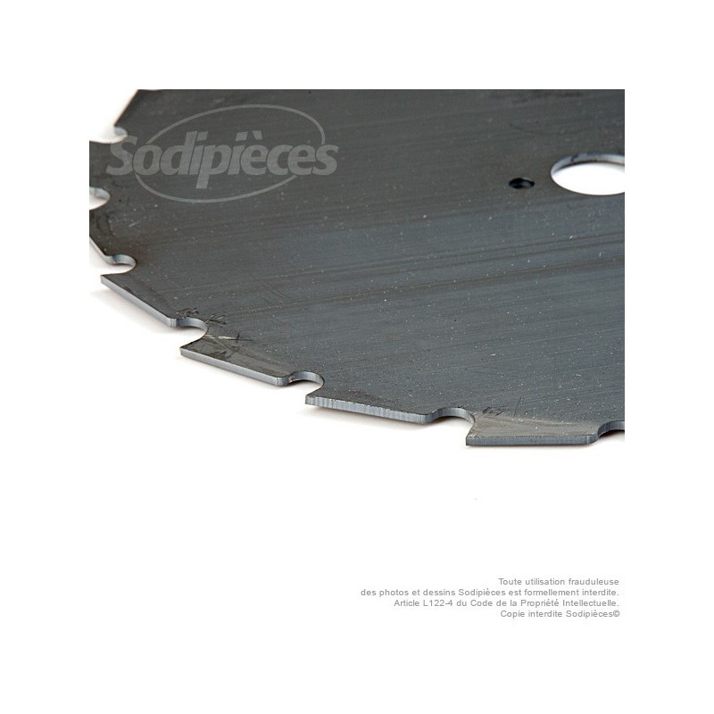 Lame 24 dents à gouges Ø de coupe 225 mm. Ale : 20 mm