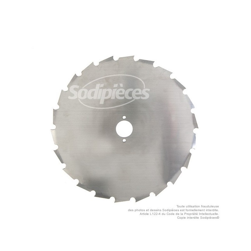 Lame 24 dents à gouges Ø de coupe 225 mm. Ale : 25,4 mm