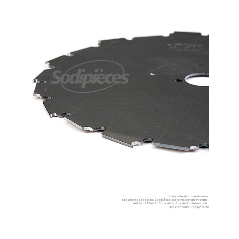 Lame 24 dents à gouges Ø de coupe 225 mm. Ale : 25,4 mm