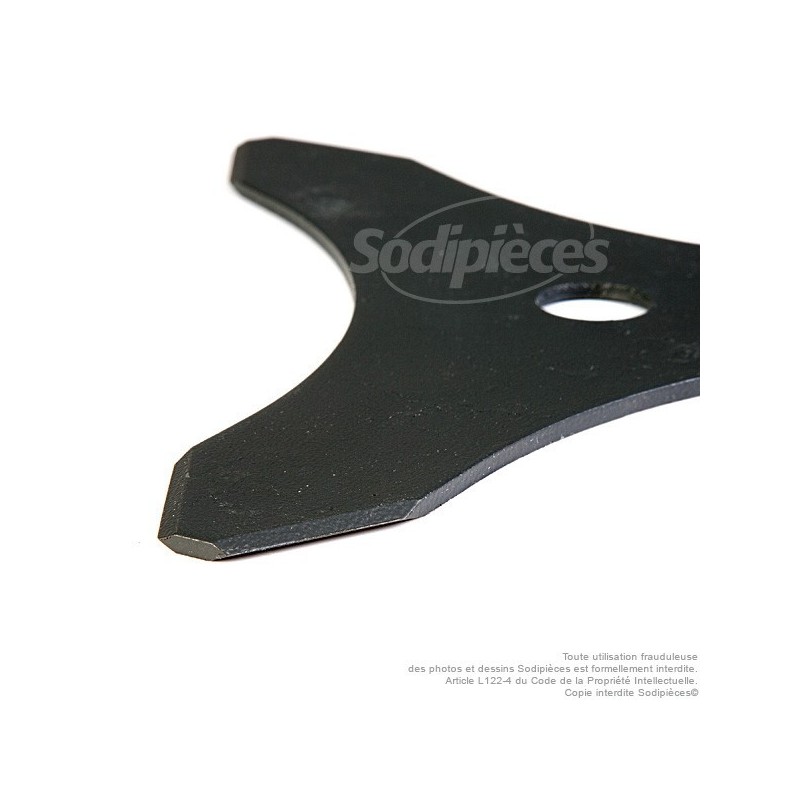 Lame 3 dents Ø coupe 255 mm. Alésage : 20 mm. Ep 3 mm