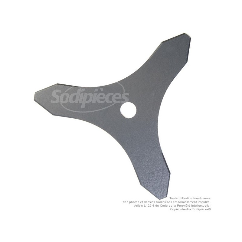 Lame 3 dents Ø coupe 300 mm. Alésage 25,4 mm. Ep : 3 mm