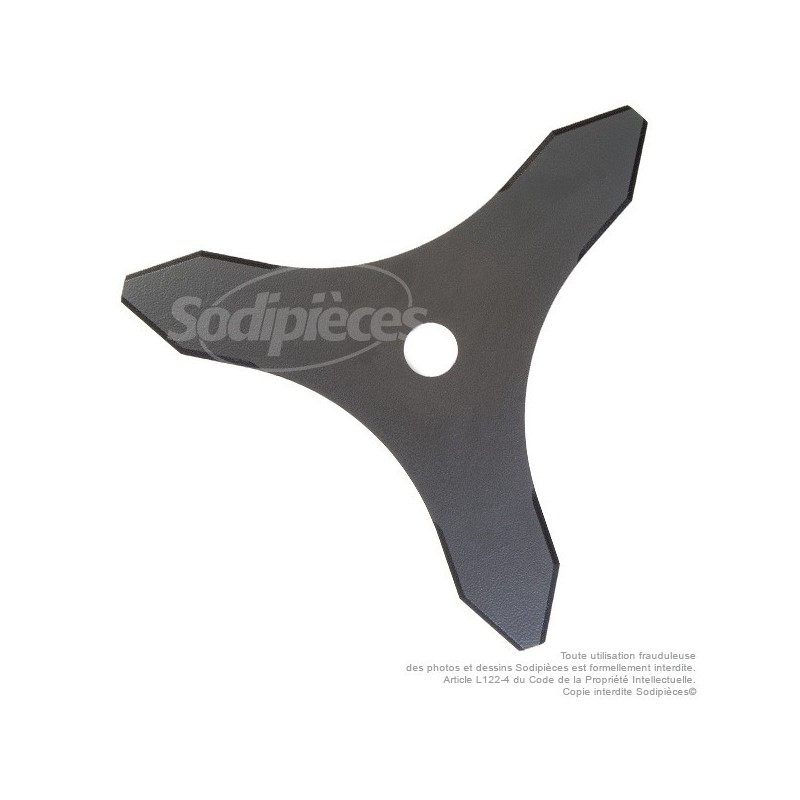 Lame 3 dents Ø coupe 300 mm. Alésage 25,4 mm. Ep : 4 mm.