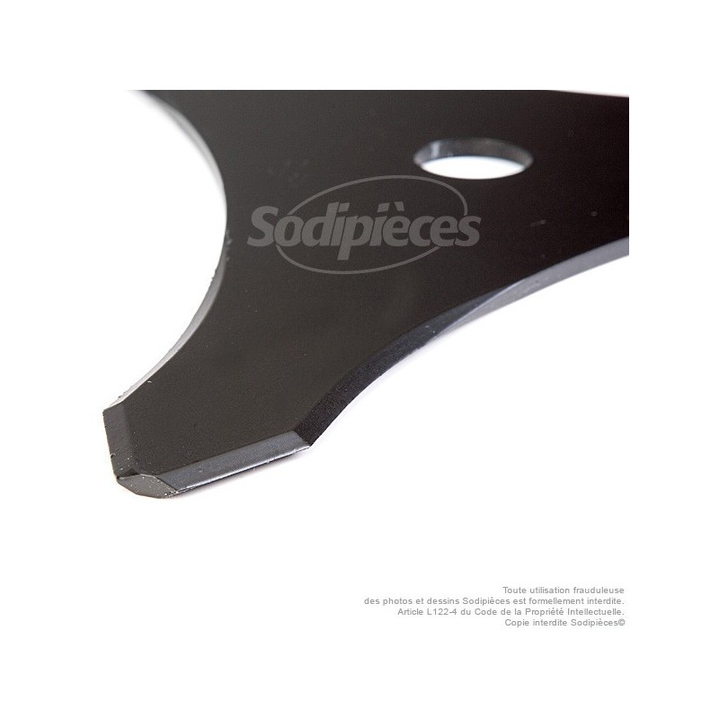 Lame 3 dents Ø coupe 350 mm. Alésage 25,4 mm. Ep : 4 mm