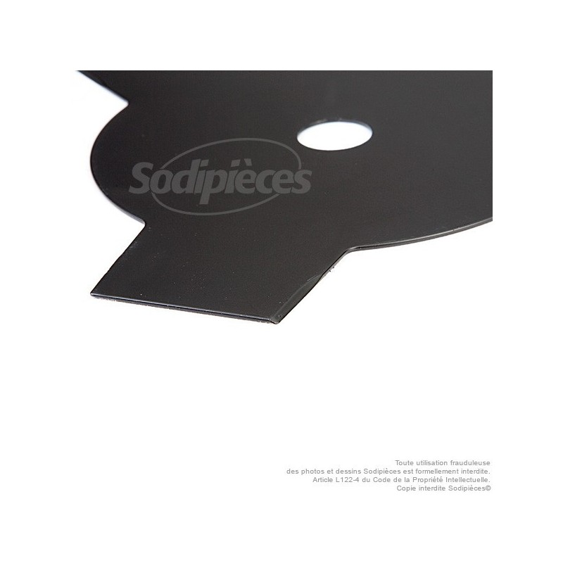 Lame débroussailleuse 3 dents Ø coupe 255 mm. Ale : 25,4 mm