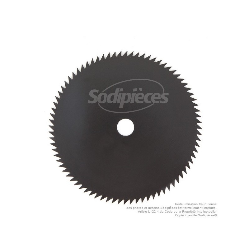 Lame 80 dents scie. Ø 230 mm. Al 25,4 mm. Ep 1,5 mm.